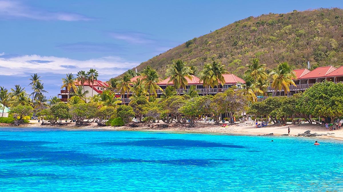 The beautiful beaches of St. Thomas near the Sapphire Beach Resort & Village.