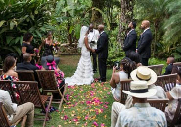 Tropical location for a beautiful couple to marry in the USVI.