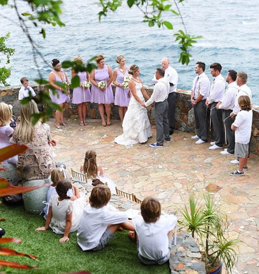 Beautiful Wedding Ceremony at Villa Norbu USVI.