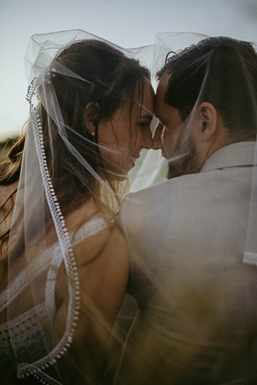 Happily wedded couple renewing their vows on a beach in St Thomas.