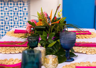 Tiffany & John - Sapphire Beach Ceremony & Reception 010 Wedding cake adorned with crystal seahorse.
